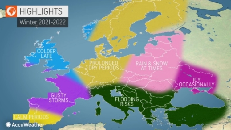 téli időjárás EU