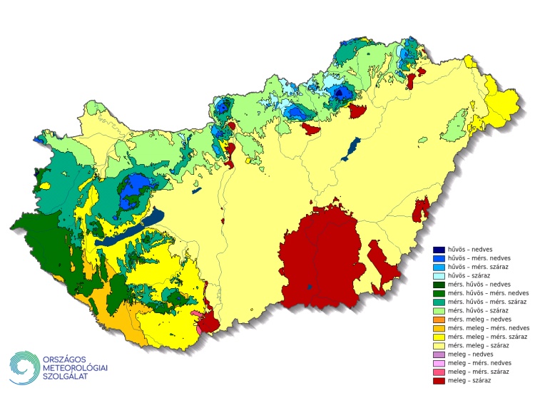 Péczely-féle éghajlati körzetek Magyarországon