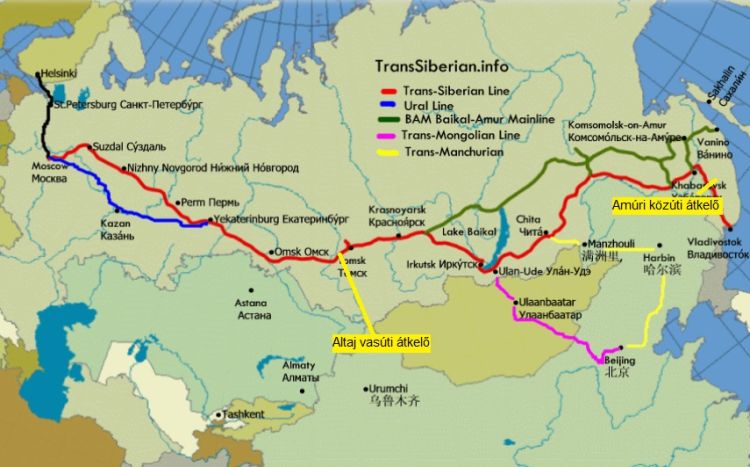  Kína Oroszország vasút