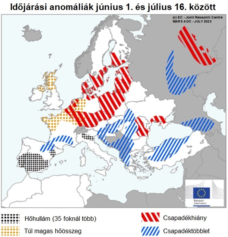 időjárási anomáliák EU