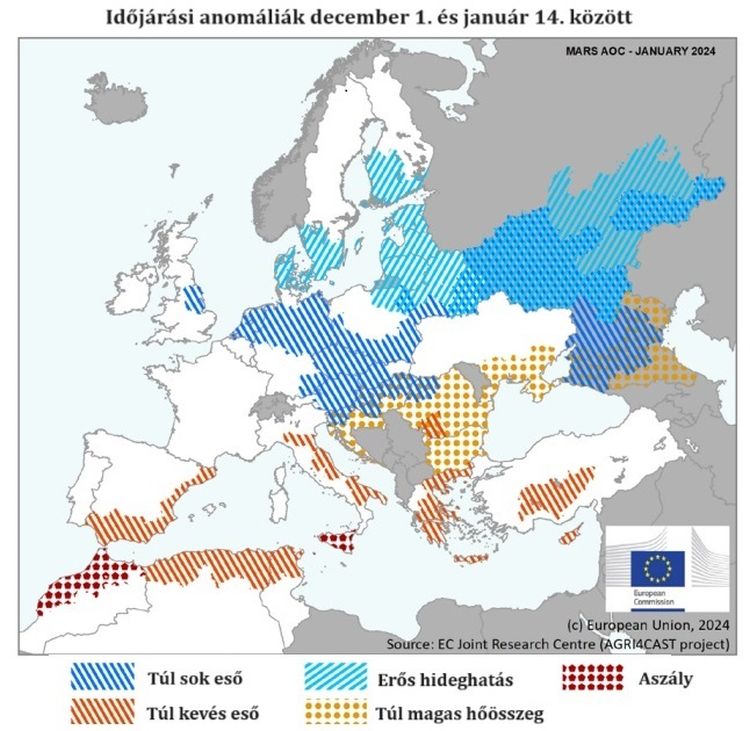  időjárási anomáliák EU