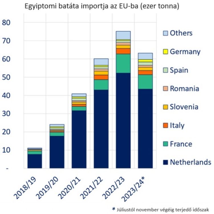  EU batáta import Egyiptomból