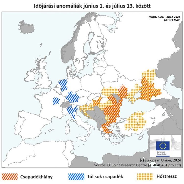 időjárási anomáliák EU