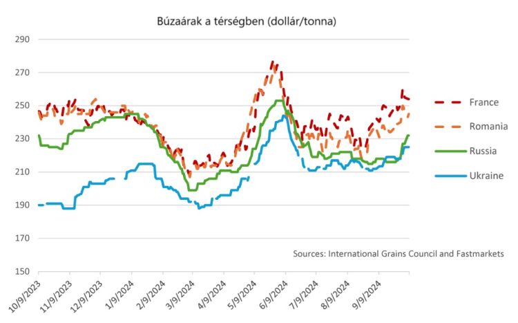 búza árak térség