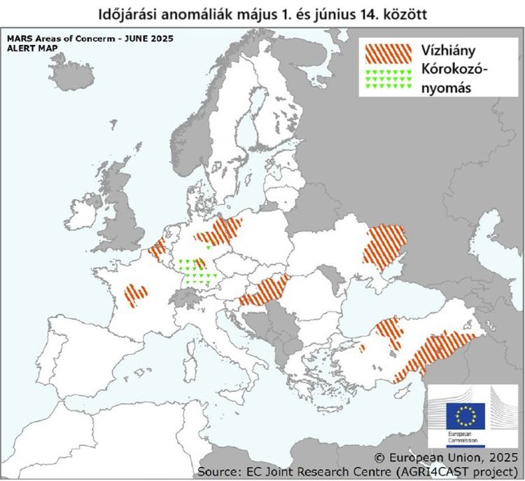 időjárási anomáliák EU