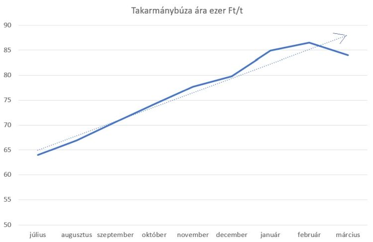 takarmánybúza ára