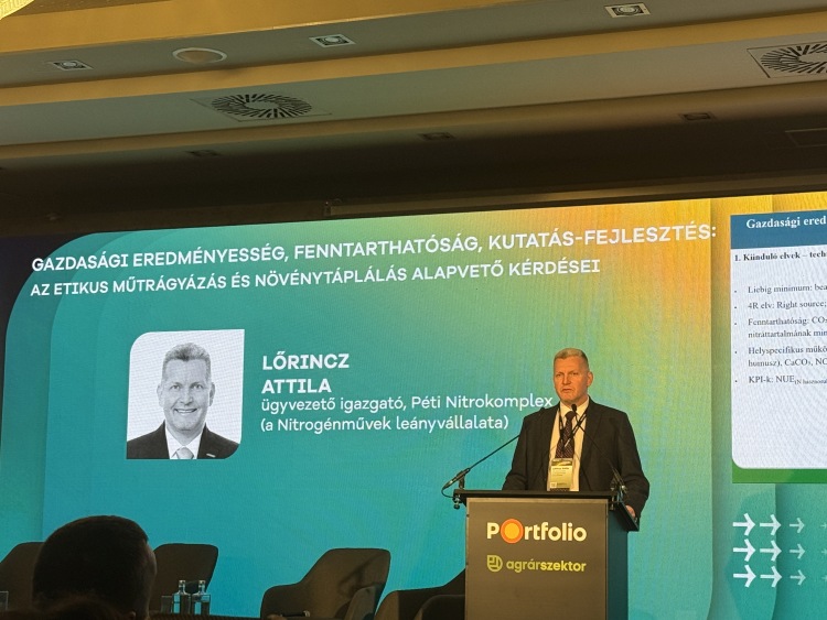 Lőrincz Attila, a Péti Nitrokomplex Kft. ügyvezető igazgatója