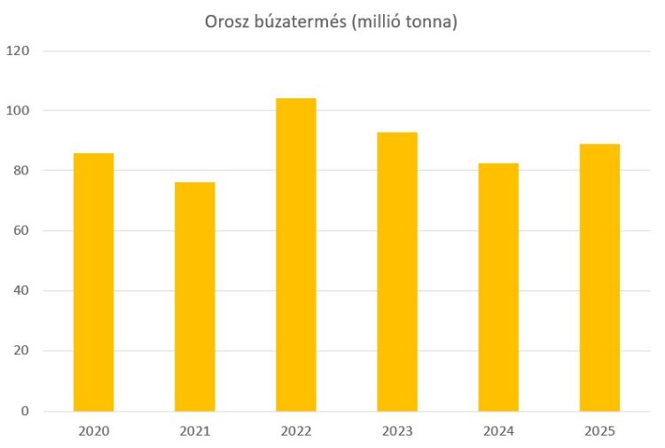 orosz búzatermés