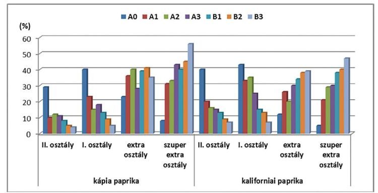 A piacos termések megoszlásai