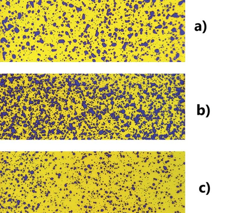 Szórásképvizsgálat vízérzékeny lapon