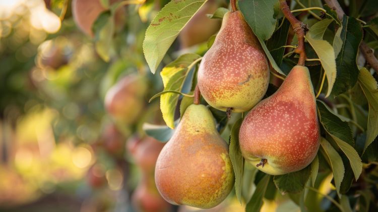Érett körte a fán