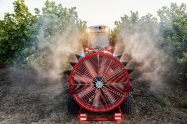 Lemosó permetezés gyümölcsösben tavasszal