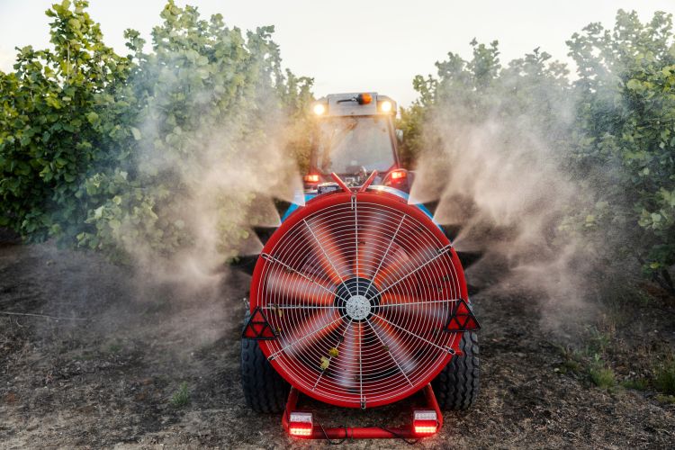 Lemosó permetezés gyümölcsösben tavasszal