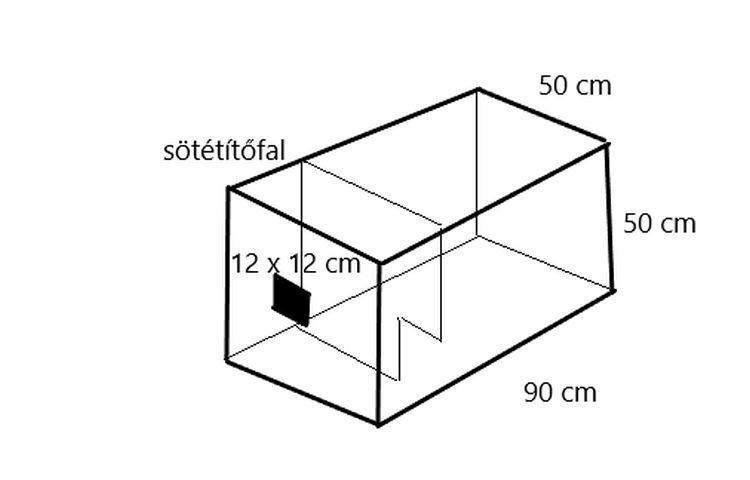 Gyöngybagolyláda vázlatos rajza